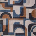 Louis De Poortere Rug, Nuance Camel Blue 9196, Module design