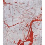 Louis De Poortere Rug, Cities Orange Cut 9323, Amsterdam design