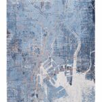 Louis De Poortere Rug, Cities Conductive Blue 9314, Tokyo design