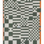 Louis De Poortere Rug, Craft Deep Green 9339, Chess design