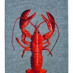 Louis De Poortere Rug, Pop Steam Red 9389, Lobster design
