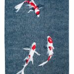 Louis De Poortere Rug, Pop Japanese Pond 9390, Koi design