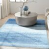 Calvin Klein rug Launder CK031 LDR01 AQUA 5x7 099446914620 interior 1