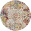 Nourison rug Ankara Global ANR06 IVORG 4xRND 099446457202 flat C