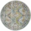 Nourison rug Ankara Global ANR07 BLGRE 4xRND 099446457318 flat C