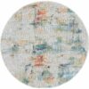 Nourison rug Ankara Global ANR09 IVORY MULTI 4xRND 099446475022 flat C