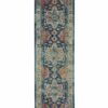 Nourison rug Ankara Global ANR11 BLUMT BLUE MULTICOLOR 2x6 099446498014 flat C
