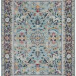 Nourison Rugs, Ankara Global ANR14 Teal / Multicolour
