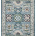 Nourison Rugs, Ankara Global ANR17 Ivory / Light Blue