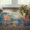 Nourison rug Celestial CES09 BLYEL BLUE YELLOW 2X4 099446482686 interior 1