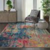 Nourison rug Celestial CES09 BLYEL BLUE YELLOW 7X10 099446482754 interior 1