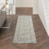 Nourison rug Colorado CLR01 GRYWT GREY WHITE 2x8 099446790224 interior 1