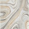 Nourison rug Glitz GLZ21 GRYGD GREY GOLD 5x7 099446951151