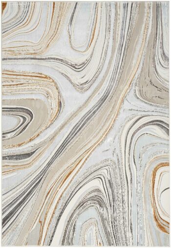 Nourison rug Glitz GLZ21 GRYGD GREY GOLD 5x7 099446951151