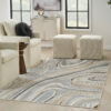 Nourison rug Glitz GLZ21 GRYGD GREY GOLD 5x7 099446951151 interior 1