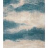 Nourison rug Maxell MAE06 IVTL IVORY TEAL 5X7 099446880437