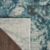 Nourison rug Maxell MAE08 IVTL IVORY TEAL 5X7 099446880222 CRB