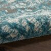 Nourison rug Maxell MAE08 IVTL IVORY TEAL 5X7 099446880222 TX01