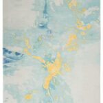 Nourison Rugs, Prismatic PRS26 Seafoam / Gold
