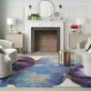 Nourison rug Prismatic PRS32 BLGLD BLUE GOLD 6x8 099446135254 interior 3