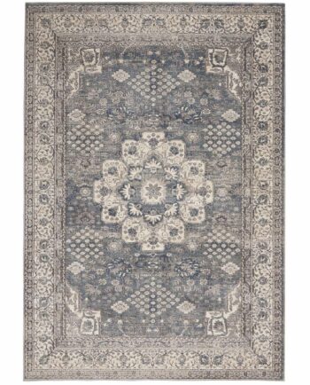 Nourison rug Quarry QUA07 GRYIV GREY IVORY 5x7 099446746306