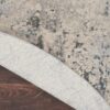 Nourison rug Rustic Textures RUS07 IVGRB IVORY GREY BLUE 8XRND 099446836175 CRB