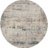 Nourison rug Rustic Textures RUS14 LTGMT LIGHT GREY MULTICOLOR 8XRND 099446836090