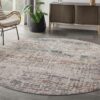 Nourison rug Rustic Textures RUS14 LTGMT LIGHT GREY MULTICOLOR 8XRND 099446836090 interior 1