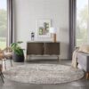 Nourison rug Rustic Textures RUS14 LTGMT LIGHT GREY MULTICOLOR 8XRND 099446836090 interior 3