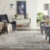 Nourison rug Rustic Textures RUS14 LTGMT LIGHT GREY MULTICOLOR 8x11 099446799296 interior 3
