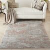 Nourison rug Rustic Textures RUS15 LGYRS LIGHT GREY RUST 5X7 099446799395 interior 1