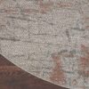 Nourison rug Rustic Textures RUS15 LGYRS LIGHT GREY RUST 8XRND 099446836151 CR