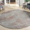 Nourison rug Rustic Textures RUS15 LGYRS LIGHT GREY RUST 8XRND 099446836151 interior 1
