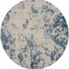 Nourison rug Rustic Textures RUS16 GRYBL GREY BLUE 8XRND 099446836120