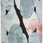Nourison Rugs, Silk Shadows SHA25 Blue / Pink