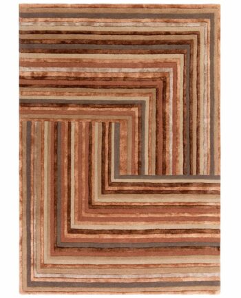Asiatic rug Matrix 80 Network Terracotta