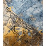 Louis De Poortere Rug, Cities Gold Sea 9698, Dubai design