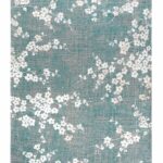 Louis De Poortere Rug, Sakura Lake Blue 9850, Sakura design