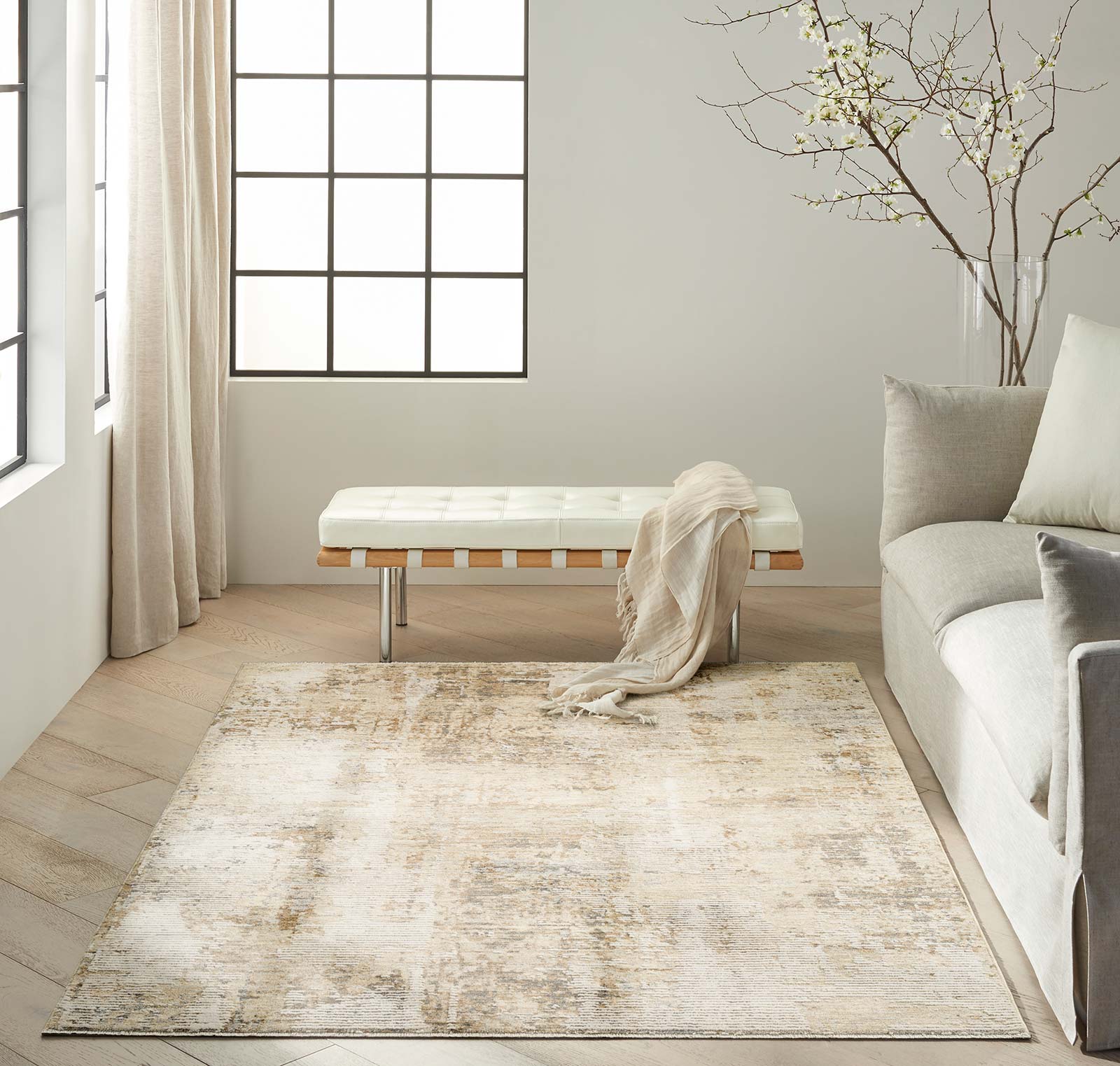 Calvin Klein rug Summit CK078 SUM06 NATGY NATURAL GREY 5x8 841491143322 interior 3