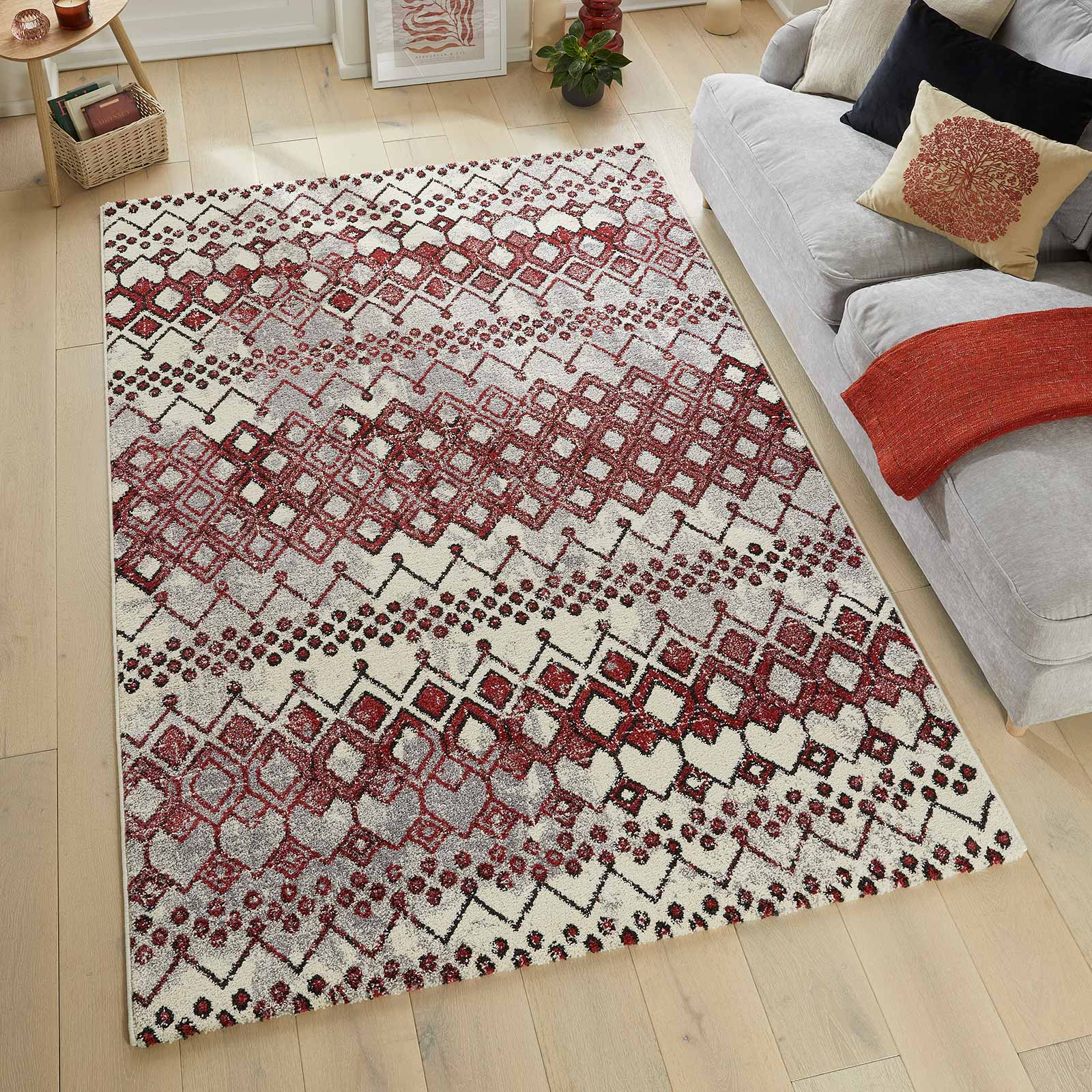 Concept Looms rug Somerset SOM104 WHITE TERRACOTA
