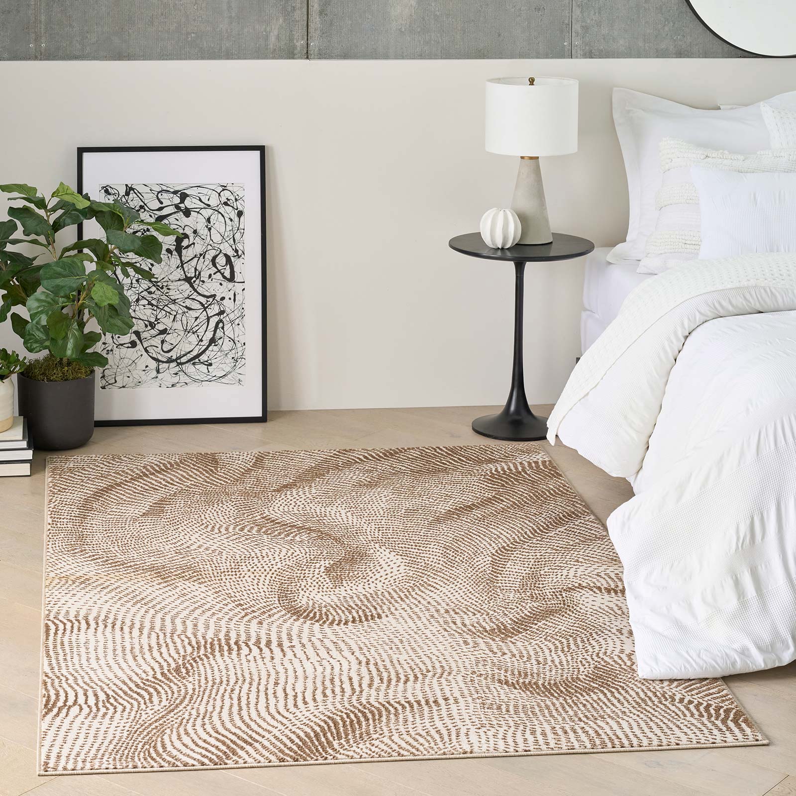 DKNY rug Central Park West DK001 CEP01 BGEBN BEIGE BROWN 5x7 0841491122105 interior 1