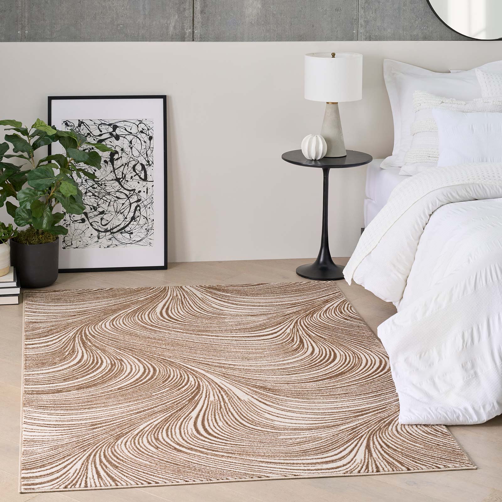 DKNY rug Central Park West DK001 CEP02 BGEBN BEIGE BROWN 5x7 0841491122341 interior 1