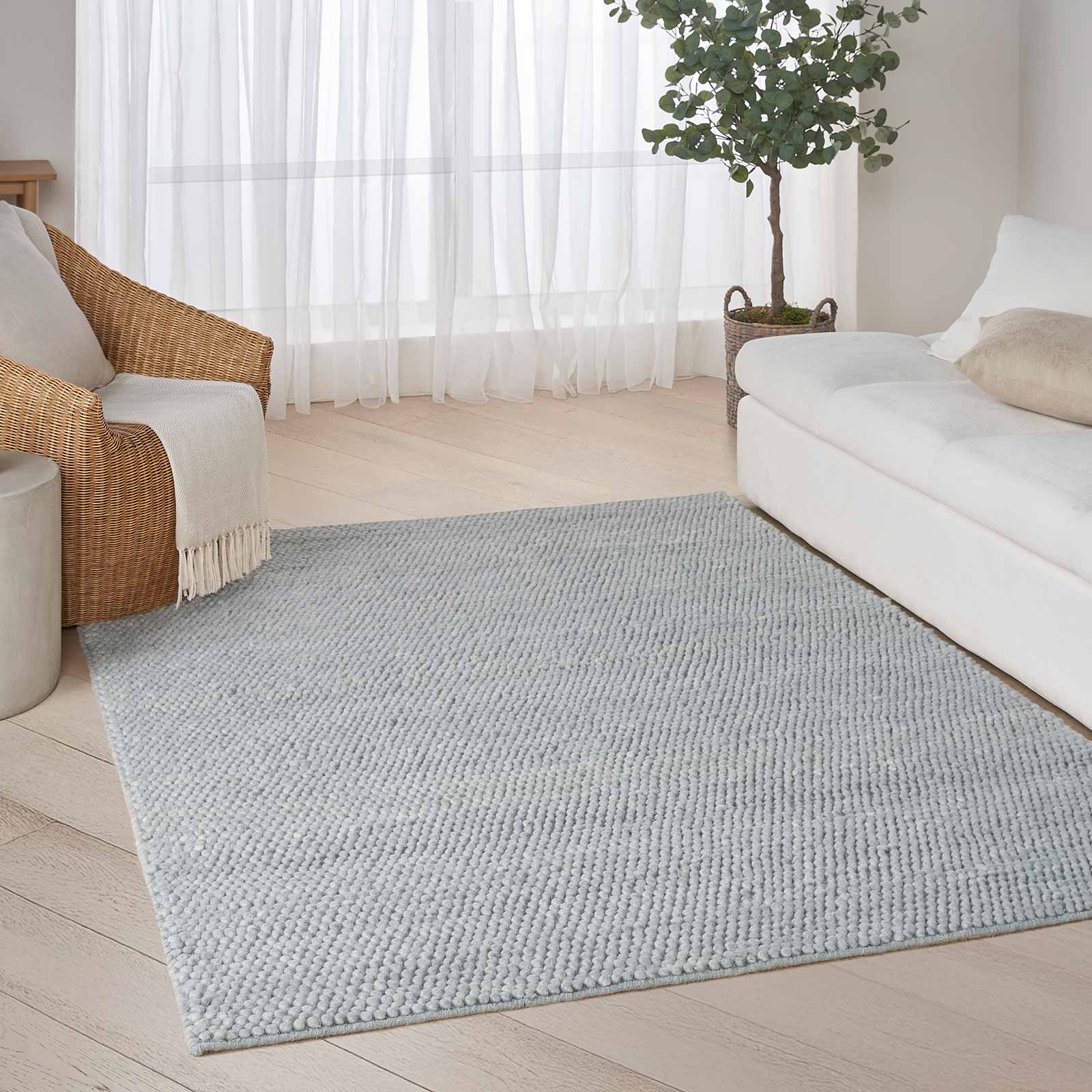 DKNY rug Pure Knots DKP04 KNT01 DENIM 5x7 099446987945 interior 1