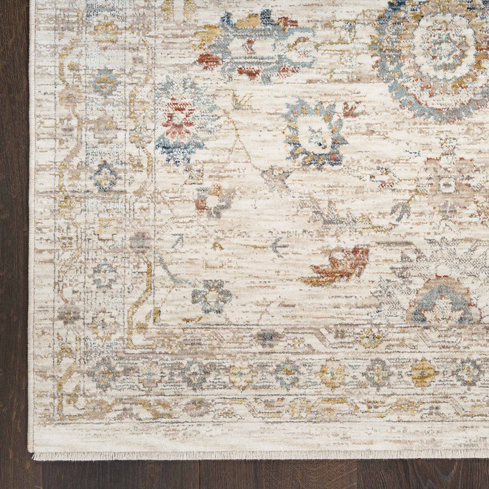Nourison rug Antique Fusion ANF04 IVMTC IVORY MULTICOLOR 5x8 841491157916 corner
