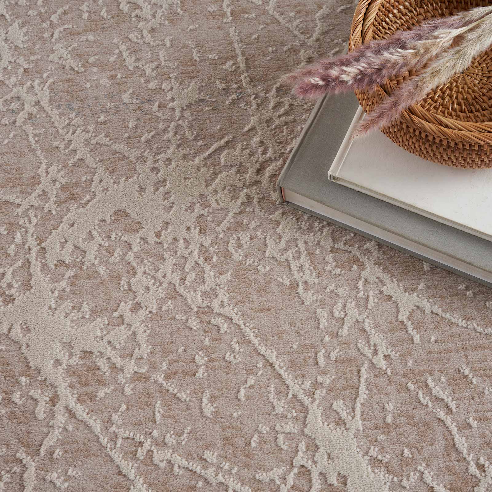 Nourison rug Exhale EXL02 MOCIV MOCHA IVORY 5x7 099446954893 interior 2
