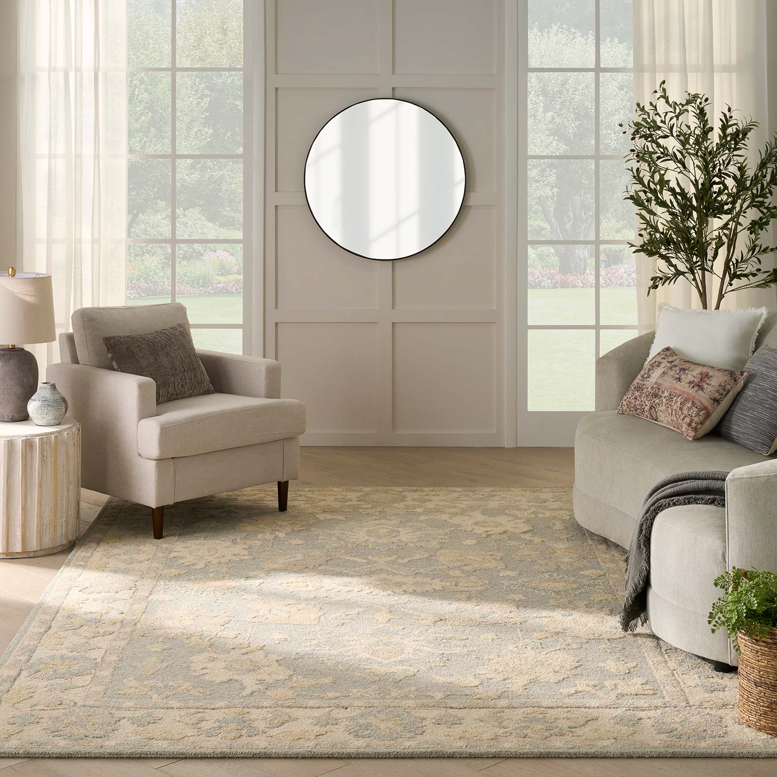 Nourison rug Maison MSO03 BLUIV BLUE IVORY 8x10 0841491129265 interior 3