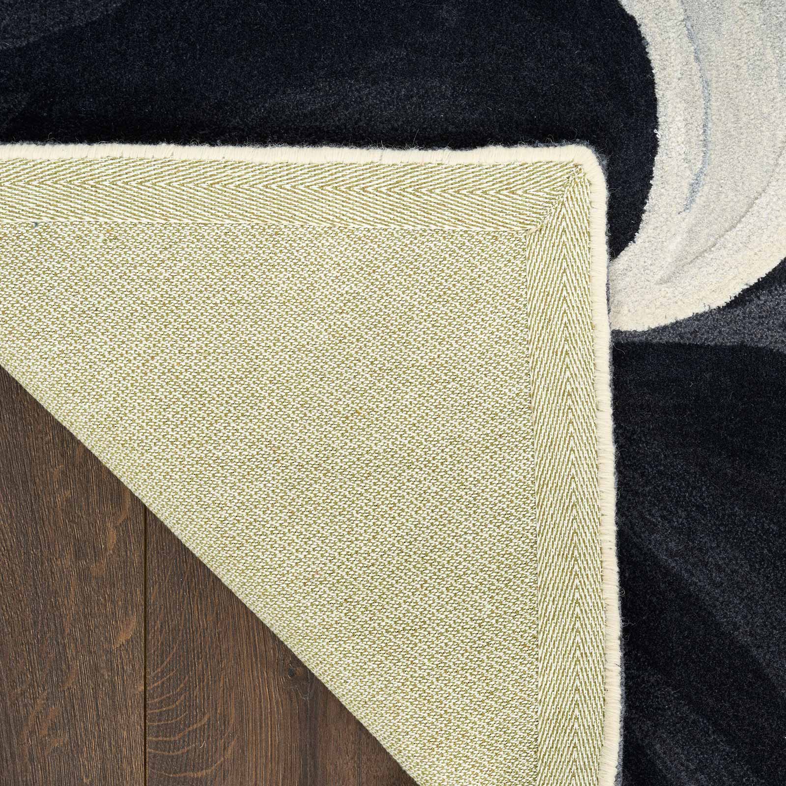 Nourison rug Prismatic PRISM PRS41 IVBLK IVORY BLACK 8x10 0841491143711 corner B