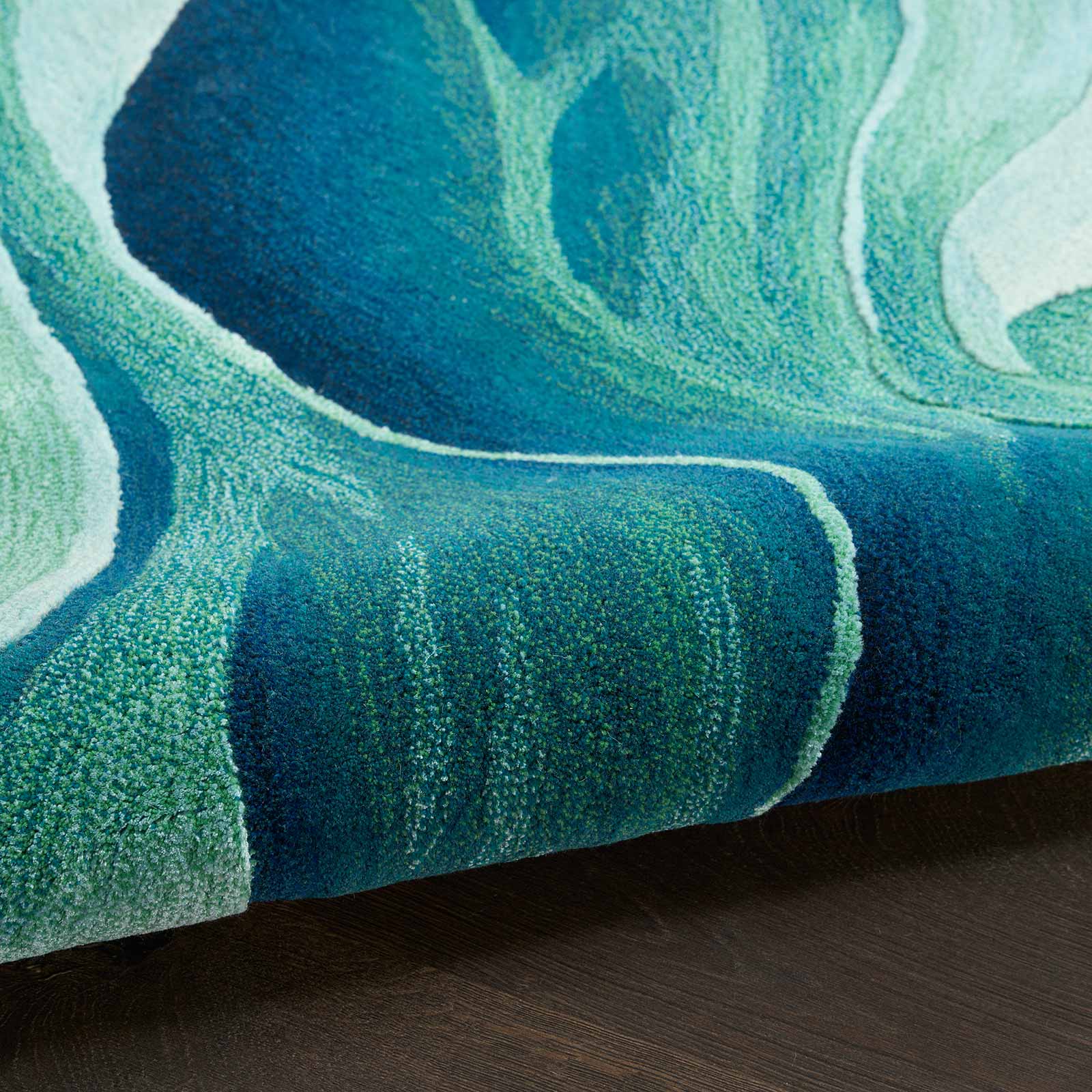 Nourison rug Prismatic PRISM PRS42 SILGN SILVER GREEN 8x10 0841491143834 texture 1