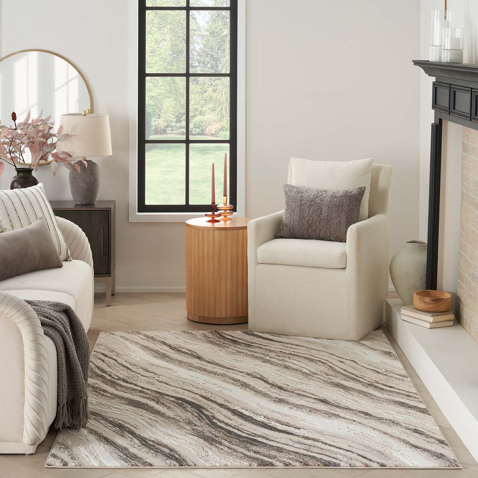 Nourison rug Sustainable Trends SUT05 BGEGY BEIGE GREY 5x7 099446954350 interior 3