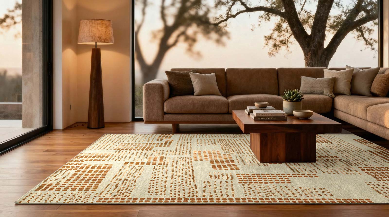 Louis De Poortere rug Craft 2079 Zen Garden Dryed Banana interior 2